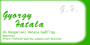 gyorgy hatala business card